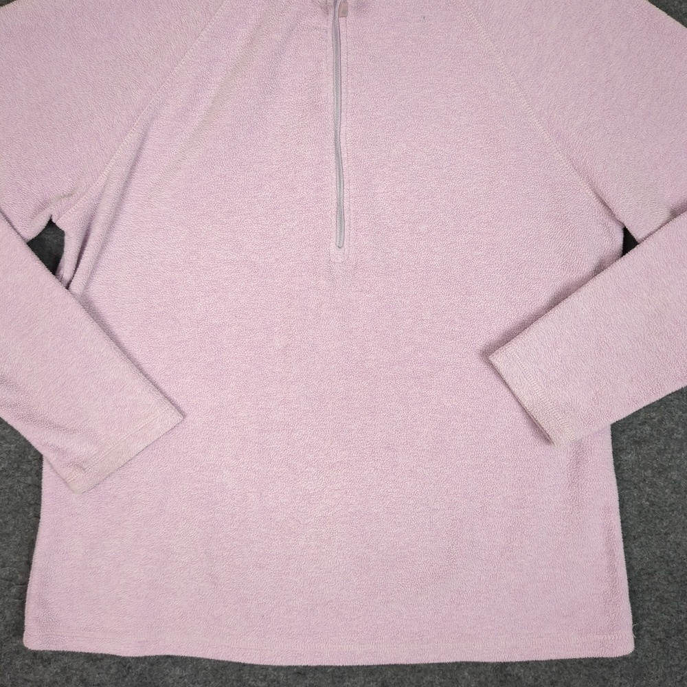 Eddie Bauer Womens Fleece Pullover 1/4 Zip Lavender Purple Mock Neck‎ Size L - Picture 5 of 12